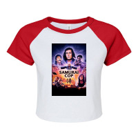 Samurai Cop Wallpaper Raglan Crop Top | Artistshot