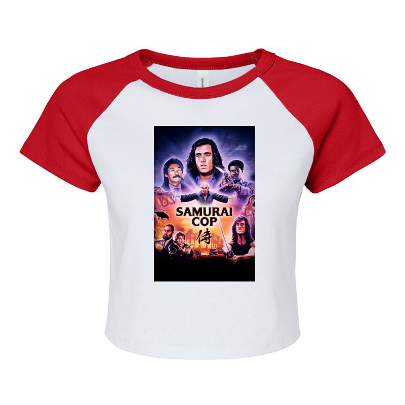 Samurai Cop Wallpaper Raglan Crop Top by clsmisarust | Artistshot