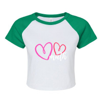 Hot Trend Valentine's Day Math With Hearts Raglan Crop Top | Artistshot