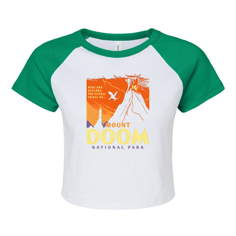 Trending Mount Doom National Park Raglan Crop Top by Hugo Flowers | Artistshot