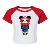 Ashitaka Panda Raglan Crop Top | Artistshot