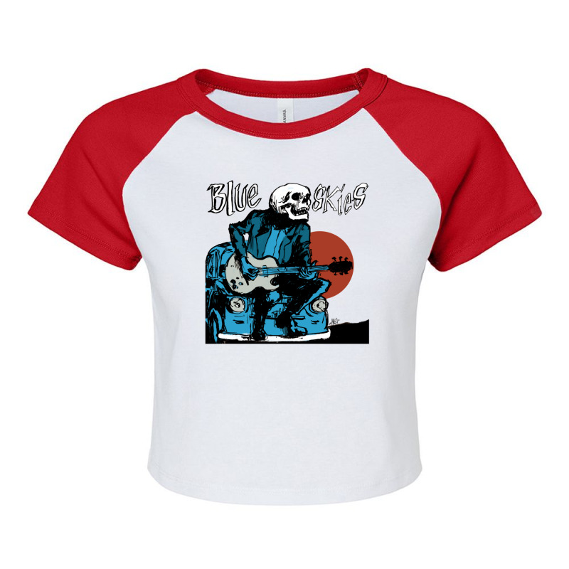 Blue Skies Tim Timebomb Raglan Crop Top by LindaMarisa | Artistshot