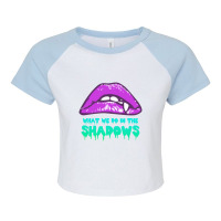 Limited Edition What We Do In The Shadows Vamp Lips Raglan Crop Top | Artistshot