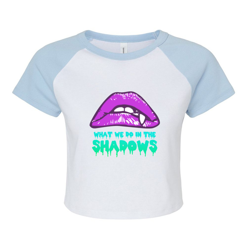 Limited Edition What We Do In The Shadows Vamp Lips Raglan Crop Top by Berrios Crisp | Artistshot