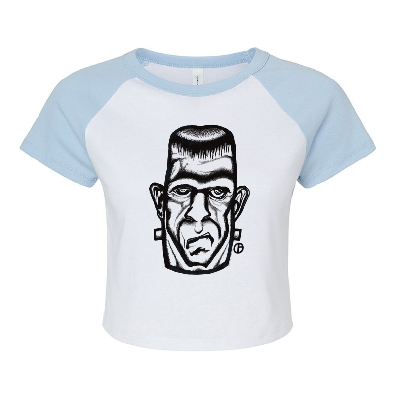 Trending Frankenstein?s Monster Raglan Crop Top by quanghuydinh1 | Artistshot