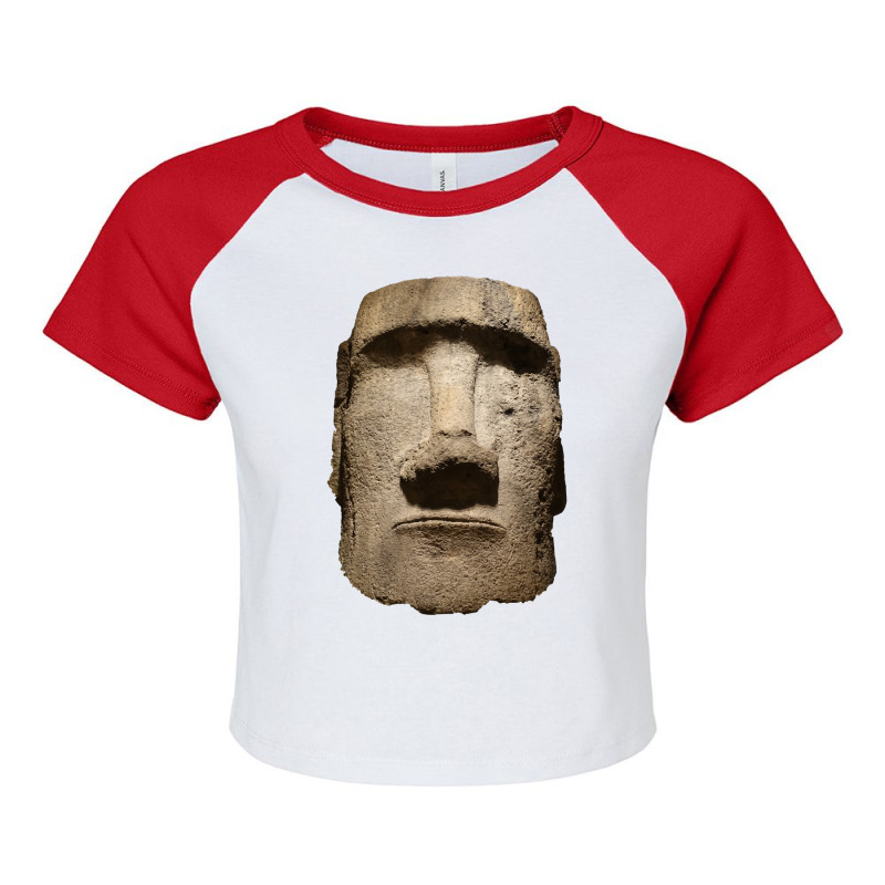 Easter Island Moai Statue Monolith World Mystery Long Sleeve T Shirt Raglan Crop Top | Artistshot