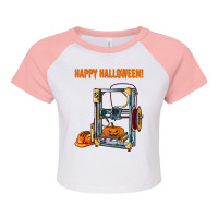 3d Printer 1 Halloween Edition Green Raglan Crop Top | Artistshot