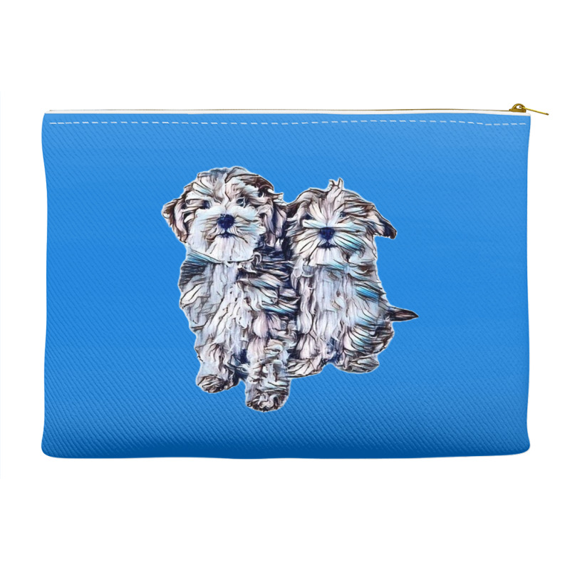 Two Havanese Puppy Siblings S Accessory Pouches | Artistshot