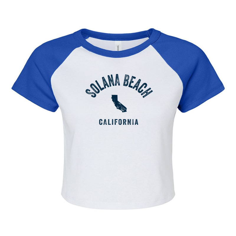 Limited Edition Solana Beach California Ca Vintage 70s Sports Navy Pri Raglan Crop Top by haodinhvan1 | Artistshot