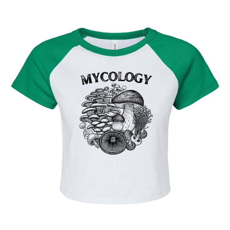 Mycologist Wild Mushrooms Mycology T Shirt Raglan Crop Top by wiltoban | Artistshot