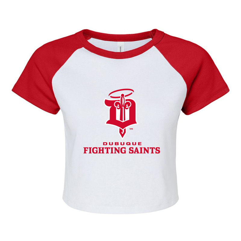 Dubuque Fighting Saints Raglan Crop Top by hilya | Artistshot