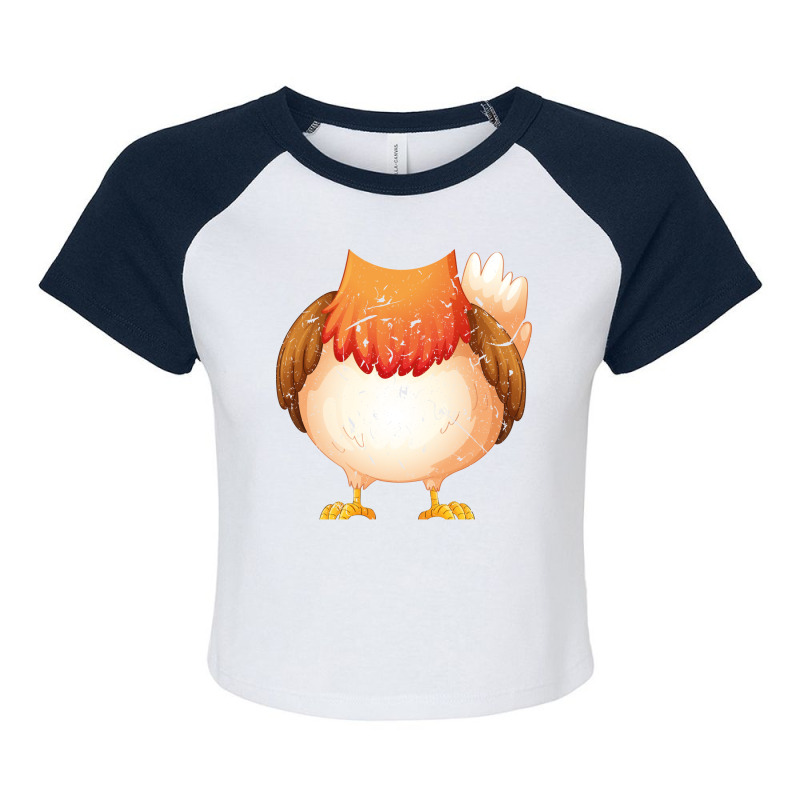 Chicken Costume Cute Boys Girls Farm Hipster Raglan Crop Top by seakolaasseh | Artistshot