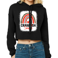 Bleached Crawfish Season Leopard Crawfish Boil Lob Cropped Hoodie | Artistshot