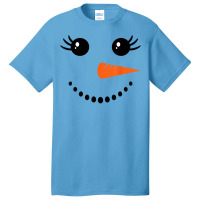 Snowman Girl Face For Girls Christmas Winter T Shirt Basic T-shirt | Artistshot