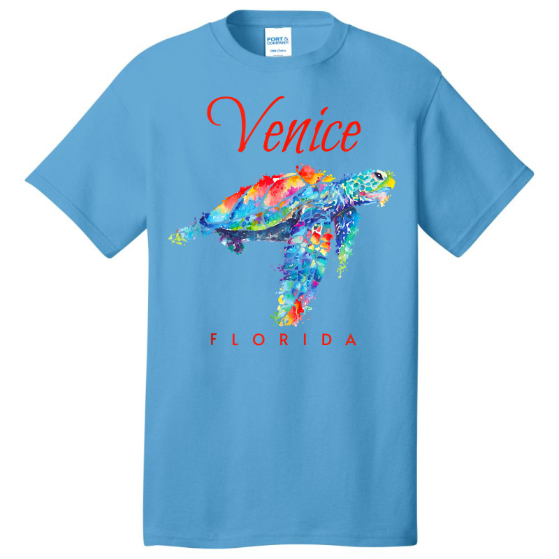 Venice Florida Watercolor Sea Turtle Tank Top Basic T-shirt | Artistshot