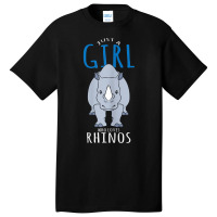 Rhino Costume Design - Just A Girl Who Loves Rhinos Basic T-shirt | Artistshot