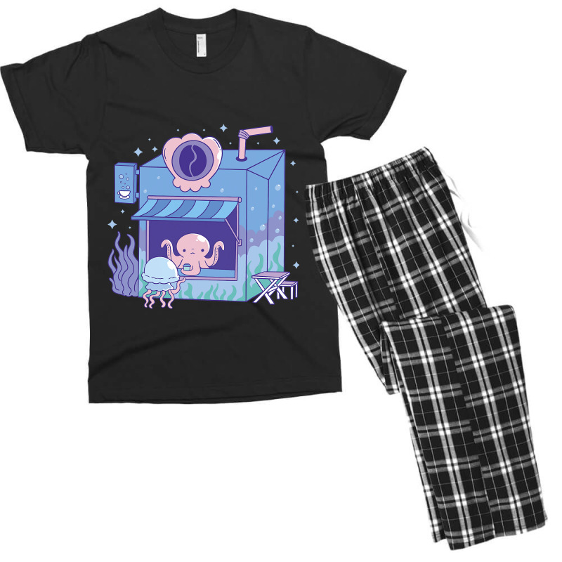 Cool Undersea Coffee Shop Octopus Coffee Shop Stor Men's T-shirt Pajama Set | Artistshot