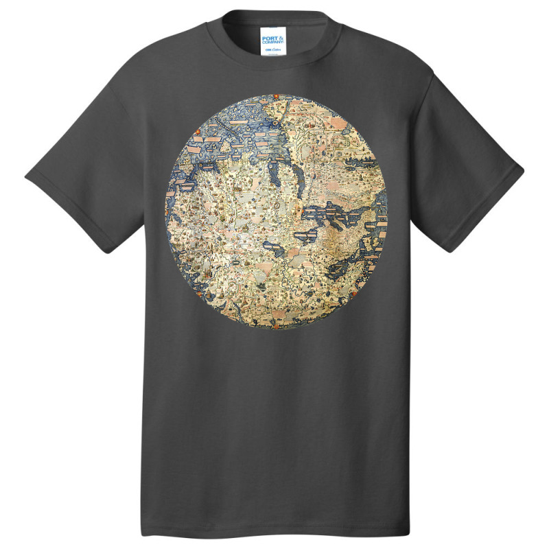 Fra Mauro World Map 1450 T Shirt Globe Cartography Basic T-shirt | Artistshot