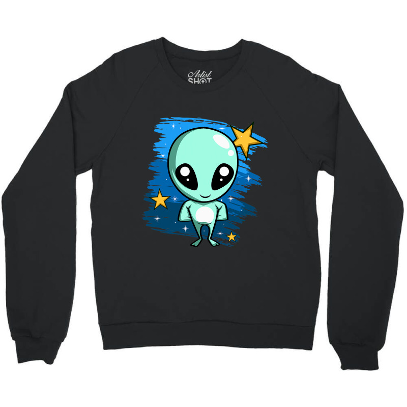 Cute Alien Famous Person Crewneck Sweatshirt | Artistshot