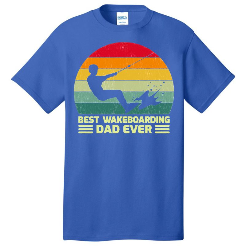 5.funny Vintage Best Wakeboarding Dad Ever Father's Day Sweatshirt Basic T-shirt | Artistshot