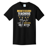 Montessori Teachers Unicorn Back To School Men Women Gift T Shirt Basic Youth T-shirt | Artistshot