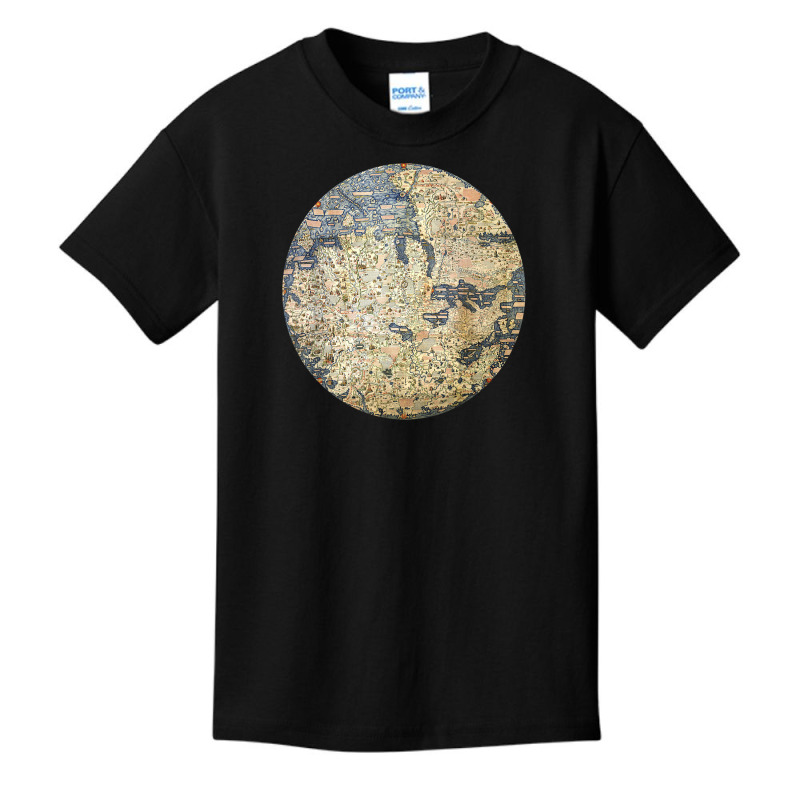 Fra Mauro World Map 1450 T Shirt Globe Cartography Basic Youth T-shirt | Artistshot