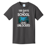 Boys 100 Days Of School Gamer Video Games Level Unlocked Basic Youth T-shirt | Artistshot