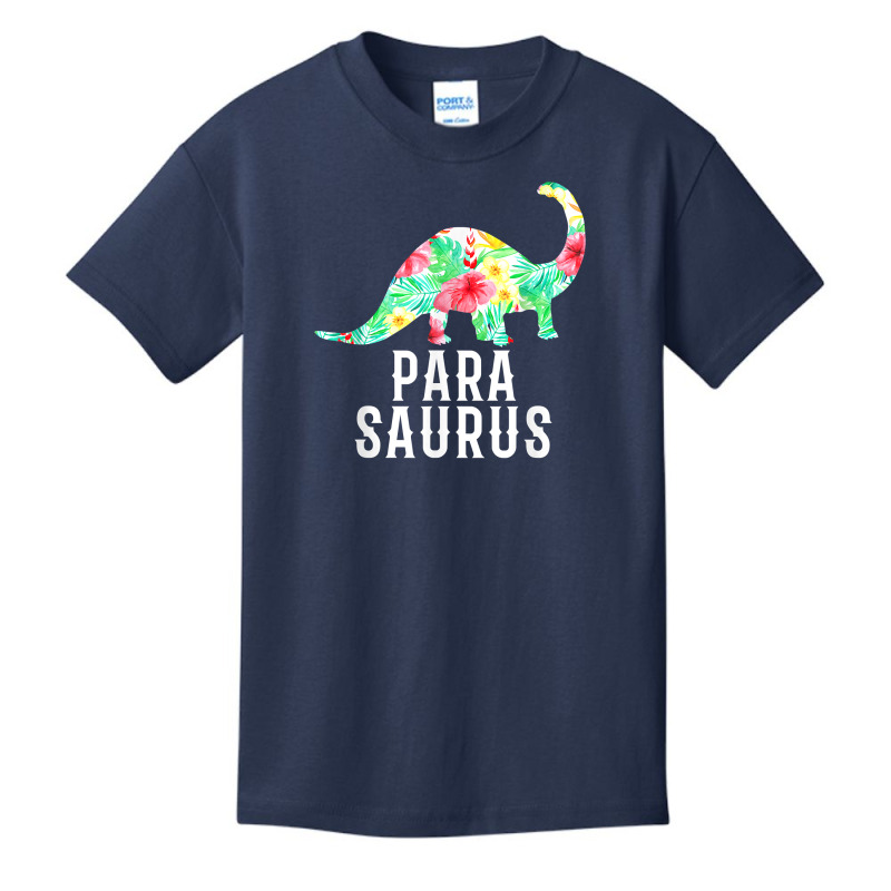 Parasaurus Paraprofessional Funny Dinosaur Floral T Shirt Basic Youth T-shirt | Artistshot