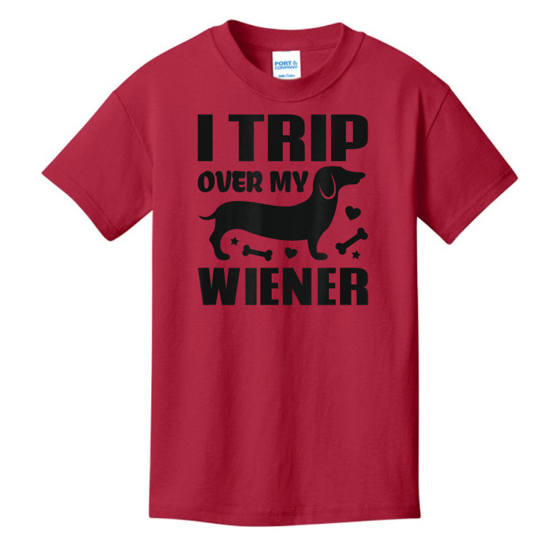 I Trip Over My Wiener Best Friend Dog Lover Dachshund T Shirt Basic Youth T-shirt | Artistshot