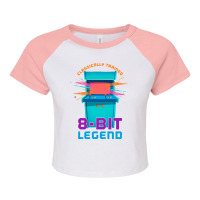 Retro Gamer 8bit Legend Arcade Pos Nostalgia Raglan Crop Top | Artistshot