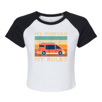 Minivan Dads Funny Pun Dad Drives Minivan Daddy Lifestyle T Shirt Raglan Crop Top | Artistshot