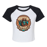 Lechuck's Grog   Craft Beer   Monkey Island   Vintage Video Game Raglan Crop Top | Artistshot