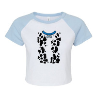 Blue Dalmatian Costume Funny Halloween Dog Men Women Kids Raglan Crop Top | Artistshot