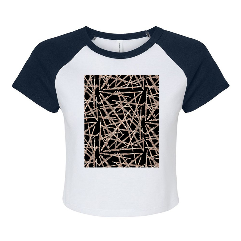 Flute Musical Instrument Pattern Black Raglan Crop Top by CHARLOTTELYNNTAYLOR | Artistshot