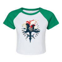 Final Fantasy Viii   Gunblades And Angels Raglan Crop Top | Artistshot