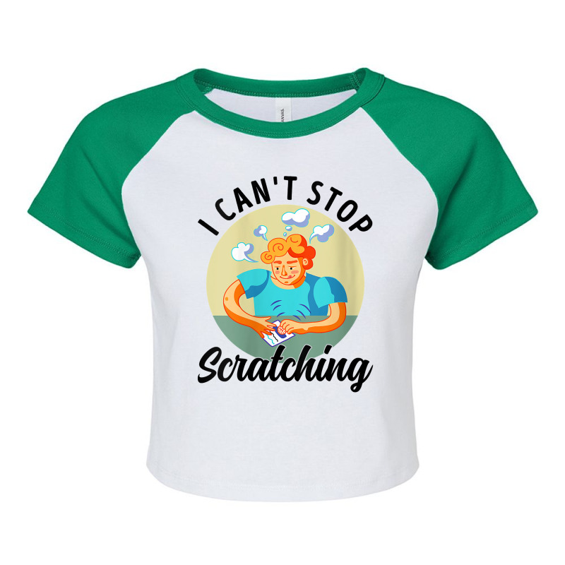 Womens Lottery I Can't Stop Scratching Scratch Off Lotter Men Women V Raglan Crop Top by lelalucin | Artistshot