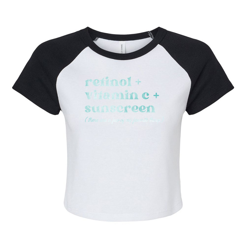 Retinol Vitamin C And Sunscreen Aesthetic Esthetician Nurse Pullover H Raglan Crop Top | Artistshot