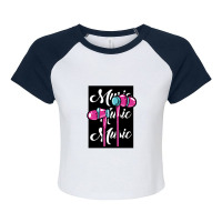 Music In Ear Headphones Songs Songs Raglan Crop Top | Artistshot