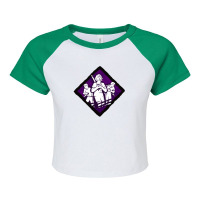 Bloodecho Hq Diamond Perk Inspired Splash Art Raglan Crop Top | Artistshot