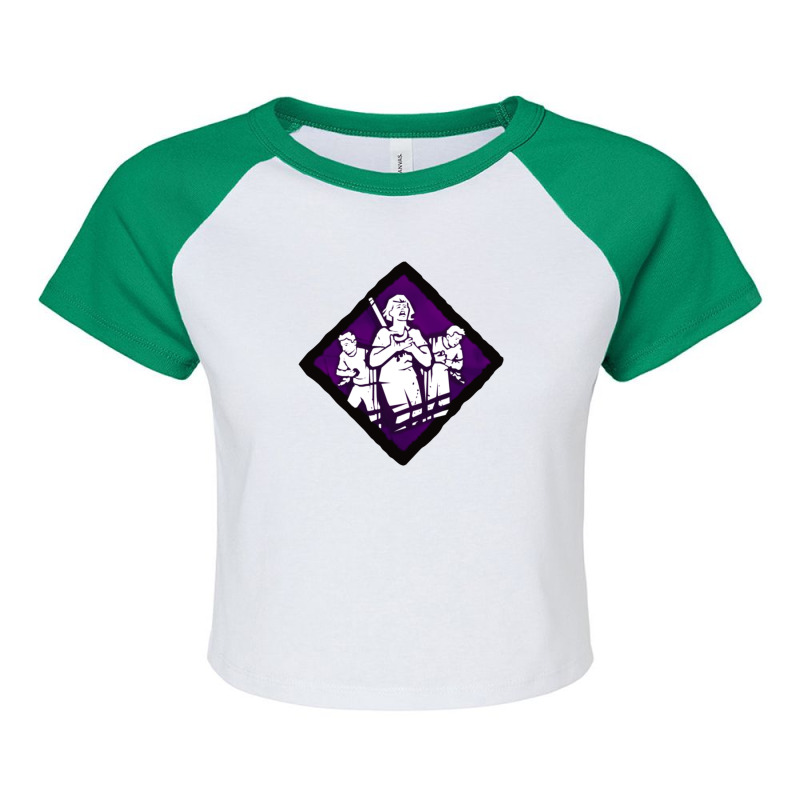 Bloodecho Hq Diamond Perk Inspired Splash Art Raglan Crop Top | Artistshot