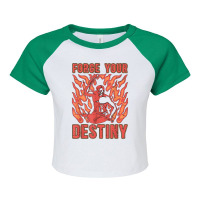 Forge Your Destiny Iron Forging Backyard Blacksmith Forging T Shirt Raglan Crop Top | Artistshot