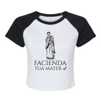 Funny Latin Language To Do List   Tua Mater   Ancient Rome T Shirt Raglan Crop Top | Artistshot