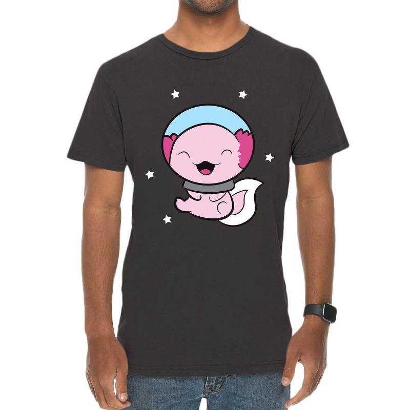 Cute Space Axolotl Kawaii Axolotl In Space Astrona Vintage T-shirt | Artistshot