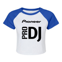 Appealing Pioneer Pro Dj Black Raglan Crop Top | Artistshot