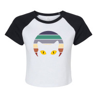 Artistshot Trending Cat Angry Animals Cat Lover Cats Cute Funny Kitty Raglan Crop Top | Artistshot