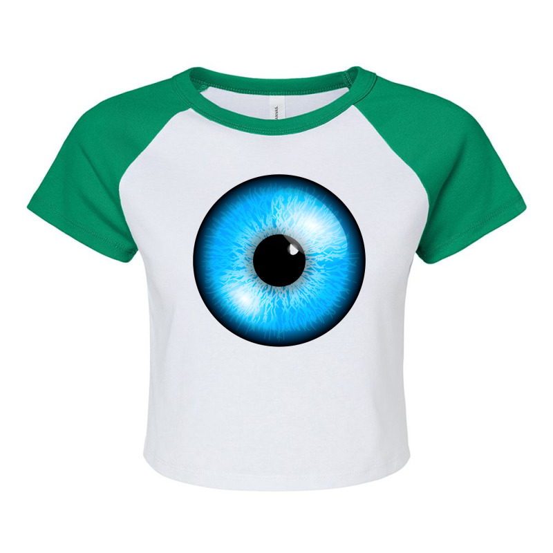 Artistshot Limited Edition Blue Eye Anger Angry Beach Blue Blue Eyes E Raglan Crop Top by lykhongduong9enev3 | Artistshot