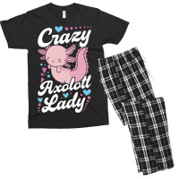 Crazy Axolotl Lady 21 Men's T-shirt Pajama Set | Artistshot