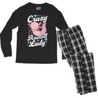 Crazy Axolotl Lady 21 Men's Long Sleeve Pajama Set | Artistshot