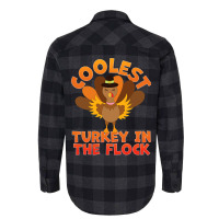 Coolest Turkey In The Flock Toddler Boys Thanksgiv Flannel Shirt | Artistshot