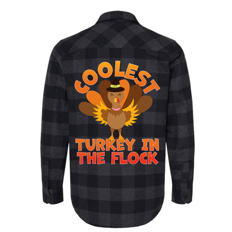 Coolest Turkey In The Flock Toddler Boys Thanksgiv Flannel Shirt | Artistshot